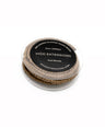 Dark blonde pre-loaded silicone micro beads on white background