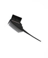 Black comb with bristle end on a white background